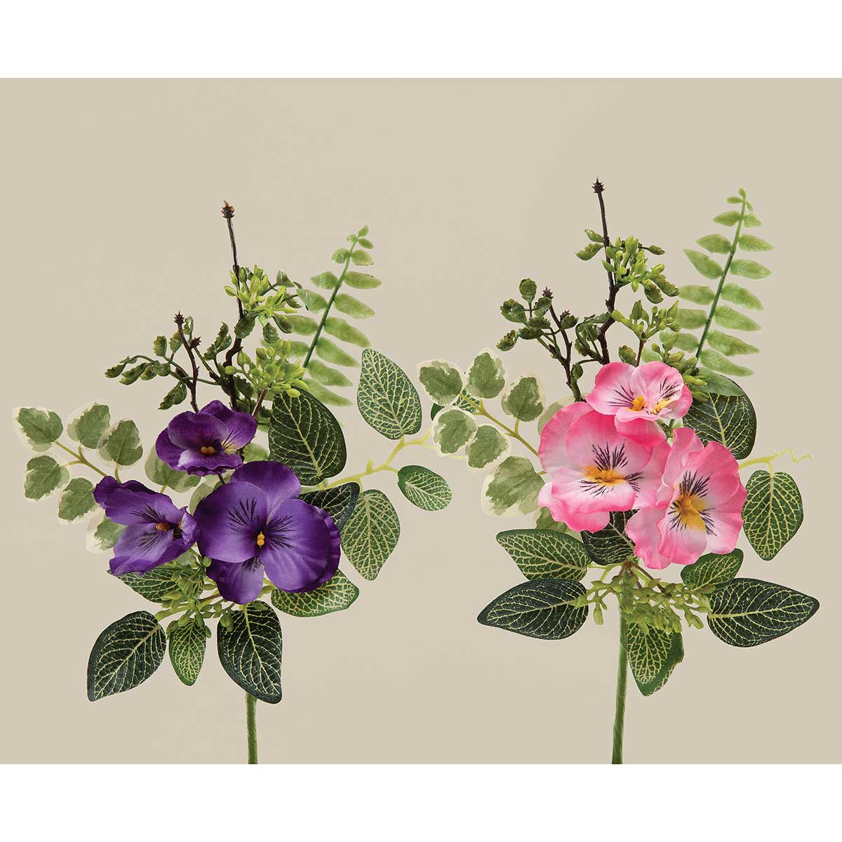 b50 PIK PANSY/FOLIAGE PINK 7IN X 12IN POLYESTER